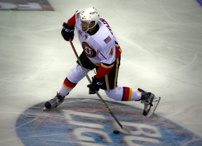 Swedish rookie defenseman Oliver Kylington of the Stockton Heat is back from injury and hopes for a strong finish to the season. CLIFFORD OTO/THE RECORD