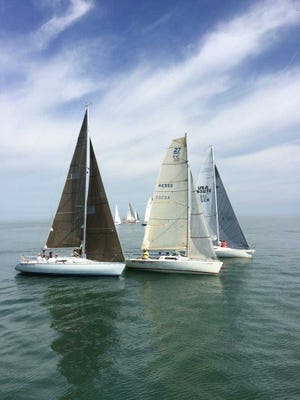 PHRFection, Rattle & Hum and Avenger battle it out at last year's Offshore Series races at St. Augustine Race Week.