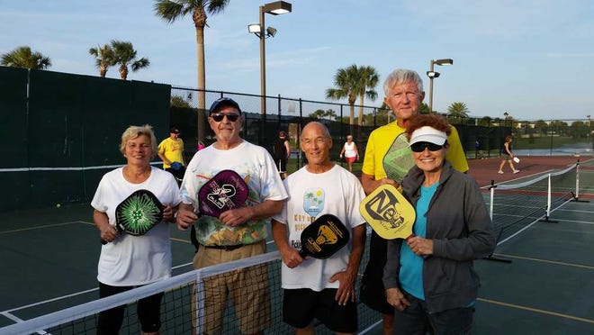 Courtesy of Pickleball by the Sea Pickleball players on a court in Neptune Beach's Jarboe Park, which holds the largest number of courts in Duval County.