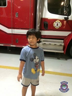 This young boy was found wandering in the 900 block of Beneva Road early Friday morning.