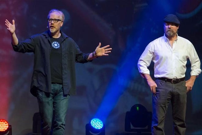 Adam Savage, left, and Jamie Hyneman hosted the popular TV show "Mythbusters." Corbis