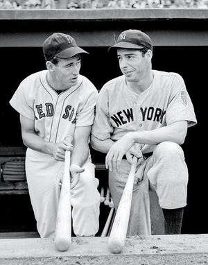 Red Sox slugger Ted Williams and Yankees great Joe DiMaggio each hit a home run on 1946 opening day.