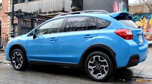 No longer dubbed the XV, Subaru’s 2016 Crosstrek is a two-row, five-door 4WD “adventure” wagon that’s now available with more safety features. The Crosstrek comes in three trim lines and new colors (Hyper Blue, here) and has a starting price of $22,445. (Autos.ca)