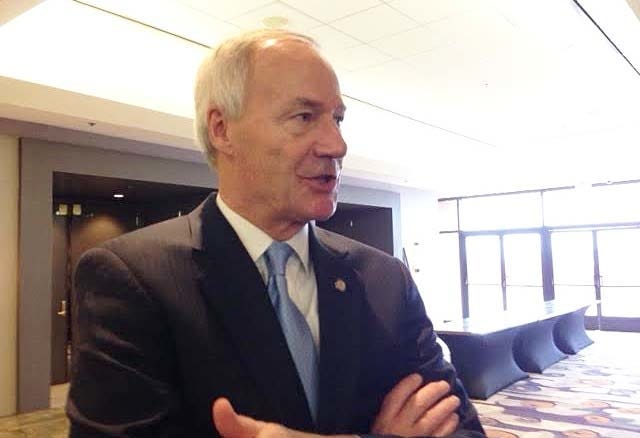 Arkansas Gov. Asa Hutchinson, shown in December, donated $100,000 from the state’s discretionary funds to help restore Johnny Cash’s boyhood home in Dyess. Arkansas News Bureau File Photo
