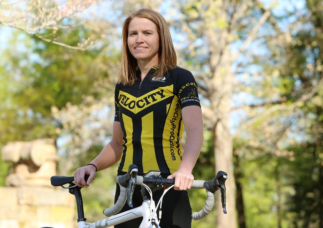 Beth Mitchell, shown at Capitol Park on Wednesday in Tuscaloosa, will participate in the Tour de Tuscaloosa this weekend.