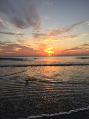A beautiful sunrise in Ormond Beach marks the start of a near-perfect weekend ahead. Photo by Jim Haug.