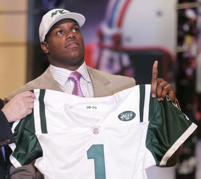 D'Brickashaw Ferguson was the Jets' first pick, No. 4 overall, in the 2006 NFL Draft. The left tackle out of the University of Virginia never missed a snap due to injury in his 10-year career with the Jets. He was a Pro Bowl selection three times. The Associated Press