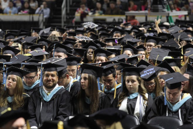 Rhode Island College graduation day in May of 2015. The Providence Journal/Kathy Borchers