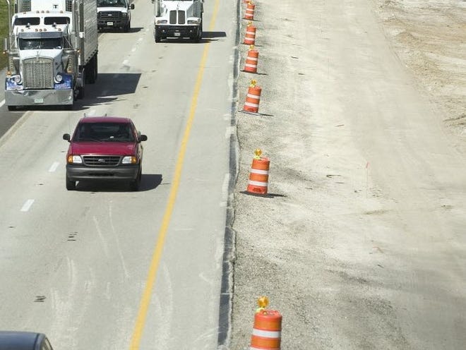 A recent widening project on Interstate 75 in south Sarasota County.