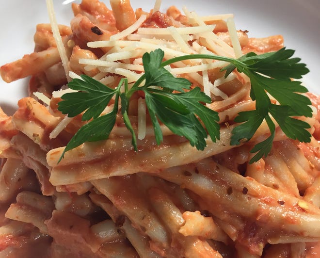 Pasta Alla Vodka Sauce gets a spicy kick from crushed red pepper flakes. Detroit Free Press via TNS/Susan Selasky