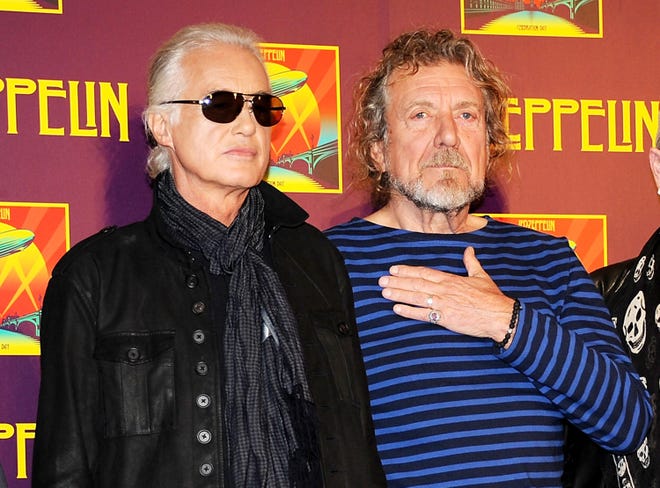 Guitarist Jimmy Page, left, and singer Robert Plant in 2007. File Photo/The Associated Press