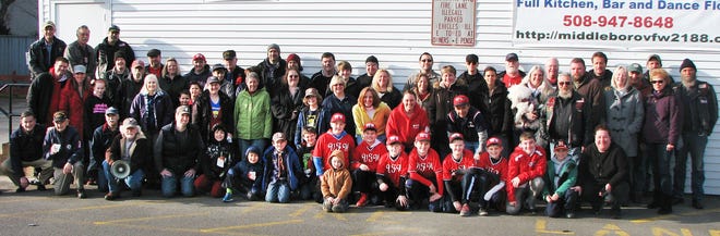 All the volunteers gather for a group photo outside the VFW Hall. Photos courtesy of Francine Provencher