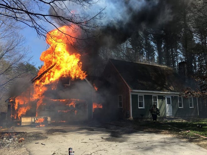 A home at 65 Flagg Swamp Road suffered damage during a Friday afternoon fire.