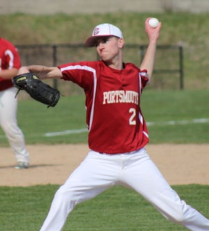 Winning pitcher Jimmy Dowd delivers for Portsmouth during Monday's Division II game in Dover. Al Pike/fosters.com