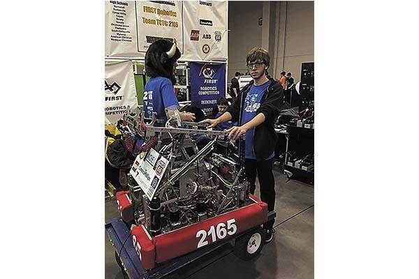 Tri County Tech pre-engineering student and salutatorian for the 2016 Nowata graduating class, Jacob Brown — shown during the FIRST Robotics Competition — has been awarded the PLTW (Project Lead the Way) Scholarship in the College of Engineering, Architecture, and Technology at Oklahoma State University — an award worth $10,000.
