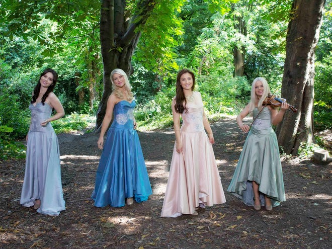 Celtic Woman, with, from left, Mairéad Carlin, Susan McFadden, Éabha McMahon and Máiréad Nesbitt, will perform on Sunday — the 100th anniversary of Ireland's Easter Rising — at the Phillips Center in Gainesville.