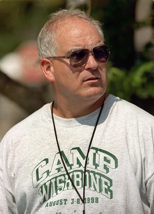 Longtime Fairhaven High football coach Dana Almeida will be inducted into the MHSFCA Hall of Fame on Sunday. He led the Blue Devils to three Super Bowl titles. STANDARD-TIMES FILE PHOTO