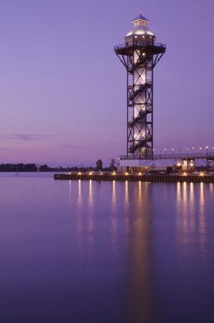 Bicentennial Tower on Dobbins Landing overlooks Presque Isle Bay in Erie, Pa. (Josh Anon/ThinkStock)