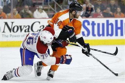 (File) Sean Couturier was frustrated he missed most of the playoffs.