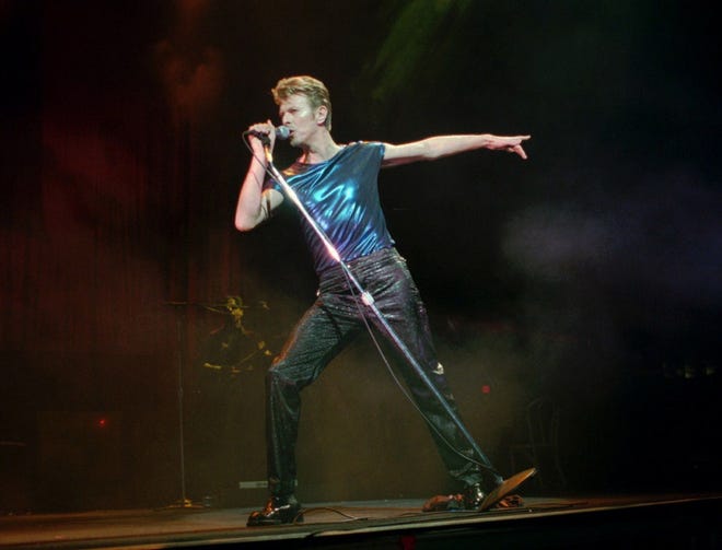 David Bowie, performing here in 1995 in Hartford, Connecticut, died Jan. 10, 2016.