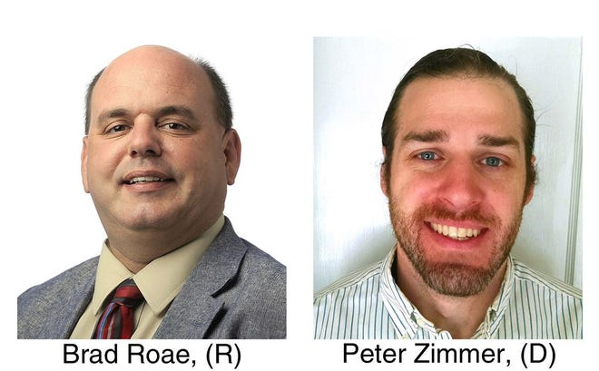 These are file photos of Republican state Rep. Brad Roae, R-6th Dist., and Democratic challenger Peter Zimmer. ERIE TIMES-nEWS