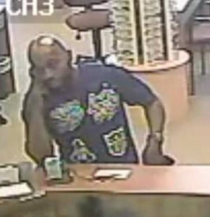 The man in this surveillance photo allegedly shoplifted sunglasses from the Brite Eyes store on Route 73 on April 20.