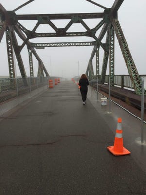 The N.H. Department of Transportation will inspect the General Sullivan Bridge over Little Bay from June 8-17 to ensure the span is safe for pedestrian and bicycle traffic. Photo by Paul Briand