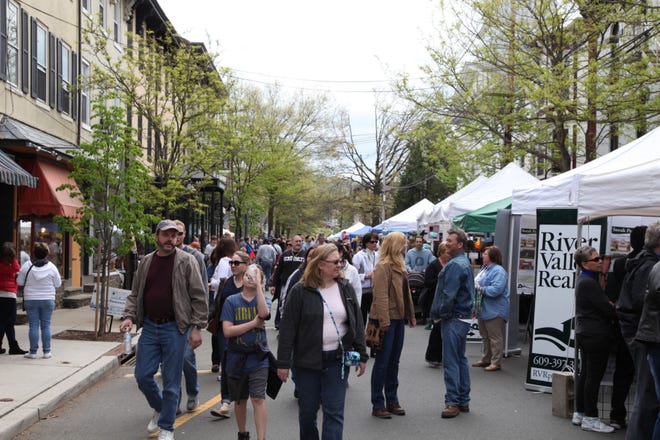 Attendees fill the streets in Lambertville to check out what vendors have to offer at Saturday's 35th annual Shad Fest in New Hope and Lambertville.