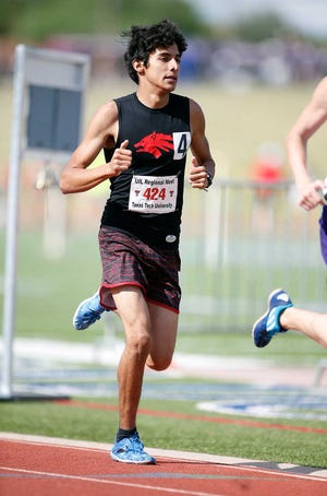Levelland's Isaac Vargas won the 1,600-meter run at the Region I-4A track meet on Saturday at Lowrey Field.