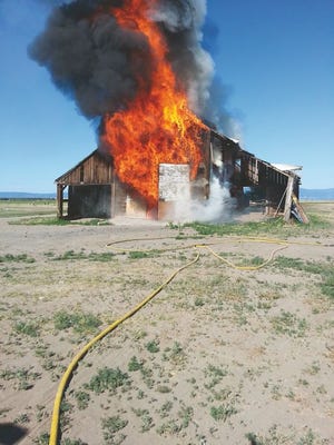 This photo was taken at a recent training exercise for the Butte Valley Fire Protection District, which will be holding its 17th annual rib feed on April 30