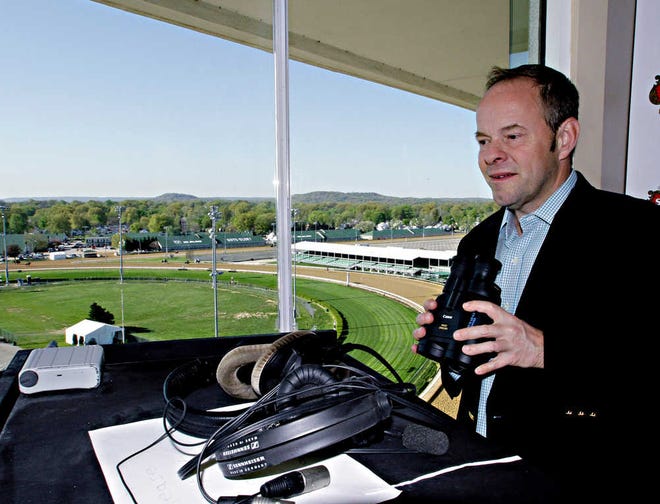 Larry Collmus was hired by the New York Racing Association in 2015 to replace longtime announcer Tom Durkin, who retired.
