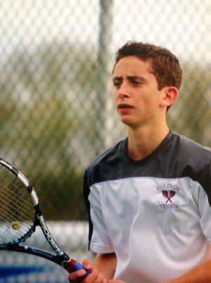 Paul Caruso of Holy Cross repeated as Burlington County Scholastic League champion at first singles with a three-set win over Connor Dickerson of Moorestown. Caruso was BCSL runner-up as a freshman and sophomore before winning his first league title as a junior.