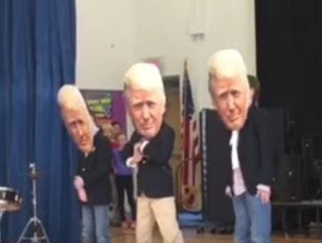 Three Fiske fifth graders had their talent show act cut after a parent complained to school officials. Screenshot from video/Christine Norcross