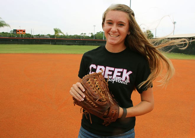 Spruce Creek High School'a Ashley Appell is the Softball Player of the Year. Photo Wednesday May 4, 2016. News-Journal/JIM TILLER