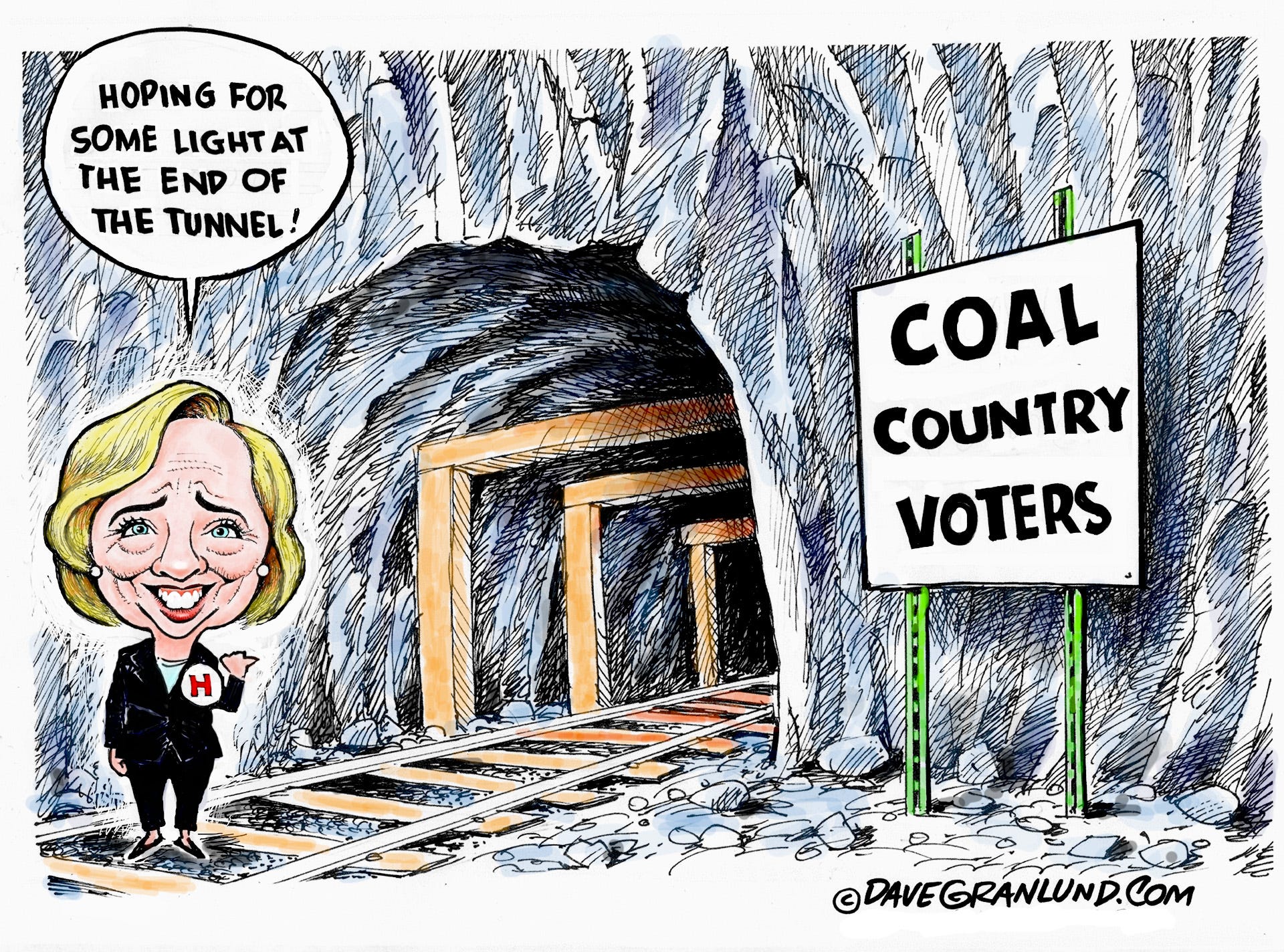Granlund cartoon: Hillary & coal miners
