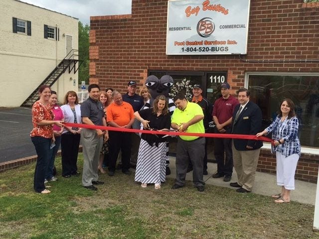 The Colonial Heights Chamber of Commerce hosted a ribbon cutting and open house to welcome Bug Busters, a locally owned and operated pest control company, to the Chamber on April 22. The company is located at 1110 Boulevard. Contributed Photo