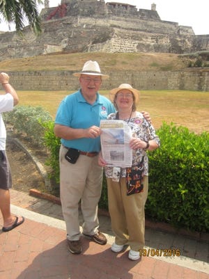 Colombia: Mike and Linda Sullo of Columbus visit the Fortress San Felipe de Barajas, which was built by Spain to store gold in Cartagena, Colombia. Always negotiate prices, the couple says, whether on the street or in a store. No price, no matter how low, is an insult to the seller. It is a starting point.