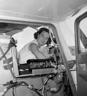 Jerrie Mock became the first woman to fly solo around the world in 1964.