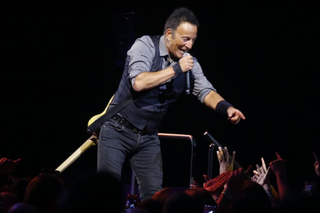 Bruce Springsteen performs with the E Street Band in the first stop of his River Tour 16 concert on Jan. 16 in Pittsburgh.