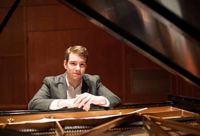 Calvin Hitchcock, 21, formerly of Brighton Township, is an accomplished pianist and composer who has a promising future ahead, according to a former piano teacher.