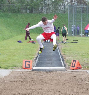 Brendon Schragg placed fourth in the long jump on Tuesday.