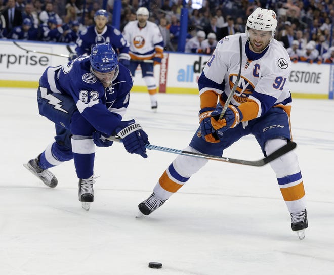 John Tavares (91) and the Islanders just completed a successful first season in Brooklyn's Barclays Center after spending the franchise's first 43 years at Long Island's Nassau Coliseum. The Associated Press