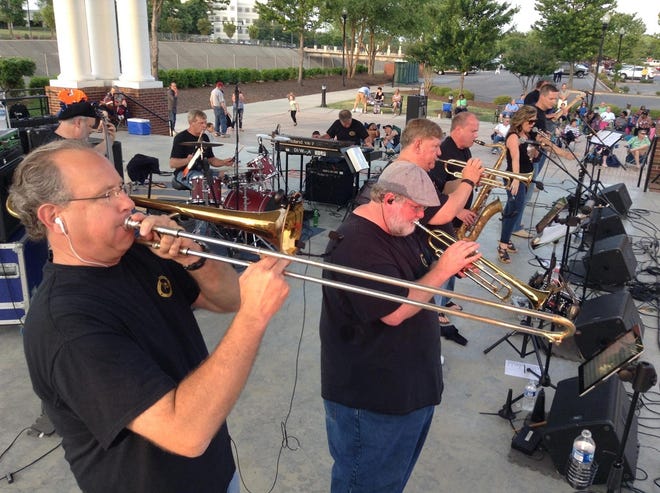 Coming Up Brass performs during the Gastonia Downtown Summer Concert series in May 2015. (Contributed photo)