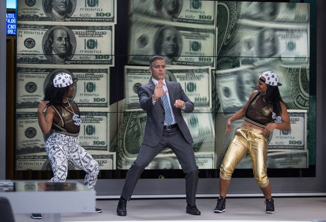 George Clooney (center) stars as Lee Gates, a buffoonish host of a TV finance show in "Money Monster." 

TriStar Pictures