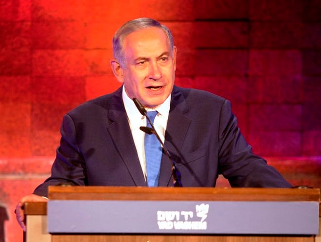 Israeli Prime Minister Benjamin Netanyahu has decried a Holocaust-themed cartoon exhibit in Iran.