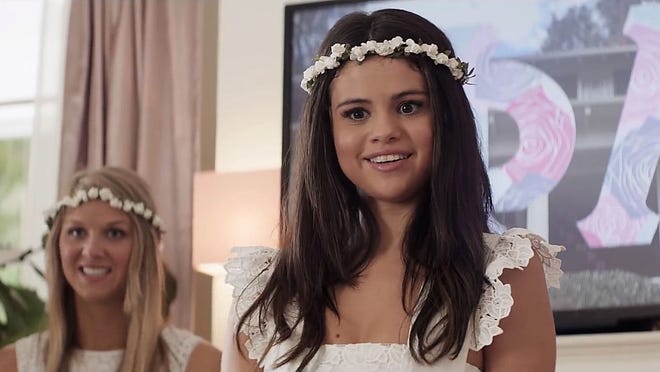 Selena Gomez stars with Zac Efron and Seth Rogen in “Neighbors 2: Sorority Rising,” an R-rated sequel that has a sorority moving into a suburban neighborhood and partying all the time.