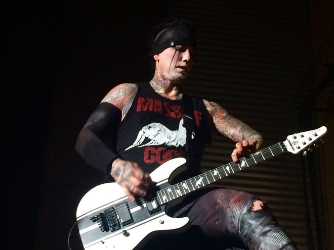 DJ Ashba of the band Sixx:A.M., performs Wednesday night at Stage AE in Pittsburgh.