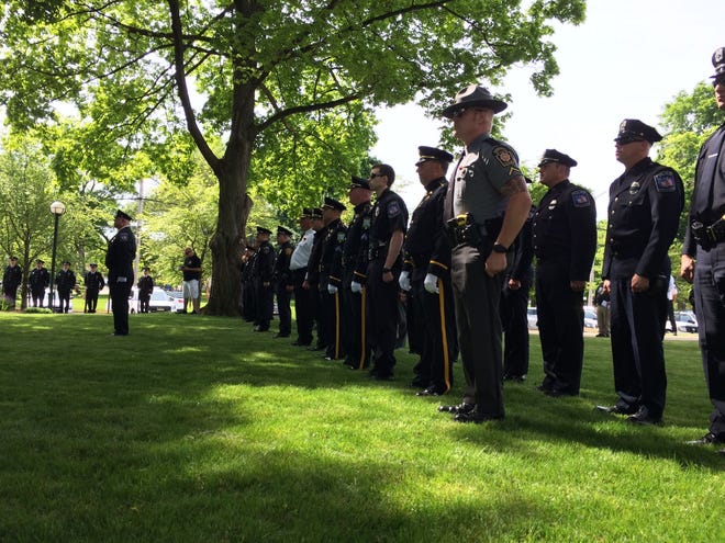 Police officers, community members and others gathered Friday in Beaver to honor those who have died or become disabled in the line of duty.