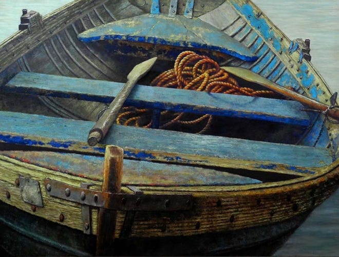 Helen Kleczynski's painting "Old blue." Contributed