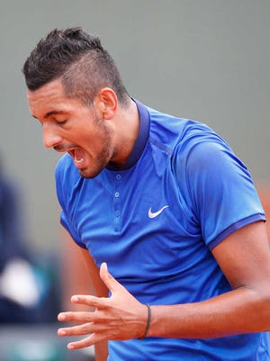 Nick Kyrgios, who has had issues before with his attitude during matches, was assessed a code violation during Sunday's victory.